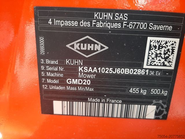 Hay technology KUHN Heckmähwerk GMD 20 (2m breit)