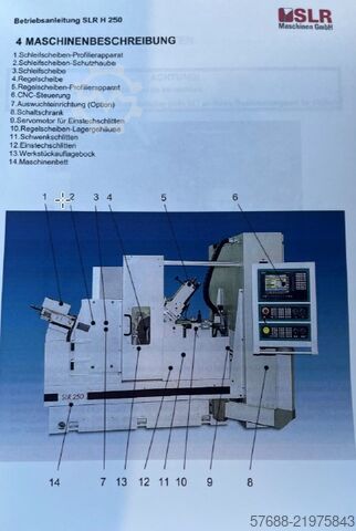 Plunge-cut grinding machine SLR Profiltec SLR250