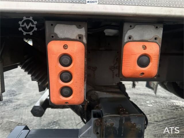 Box body Scania G480 6x2 box truck with full side opening.