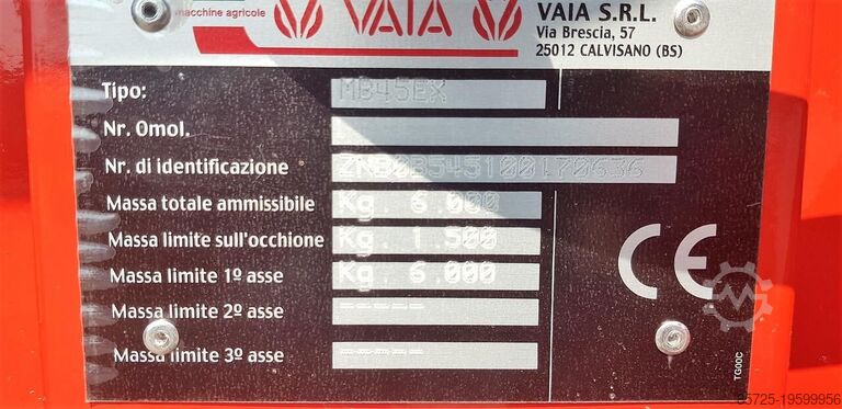 Düngerverteiler Vaia MB 45 Water tank