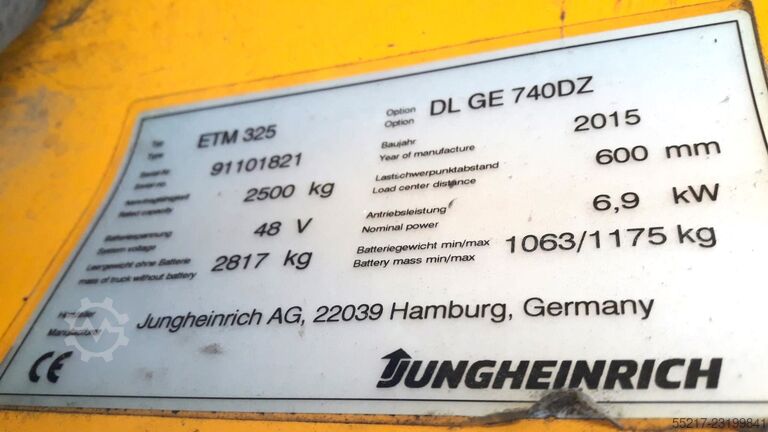 Reach truck Jungheinrich ETM 325