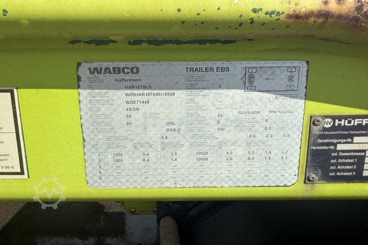 Swap chassis trailer  HAR 18.70 LS Muldenanhänger