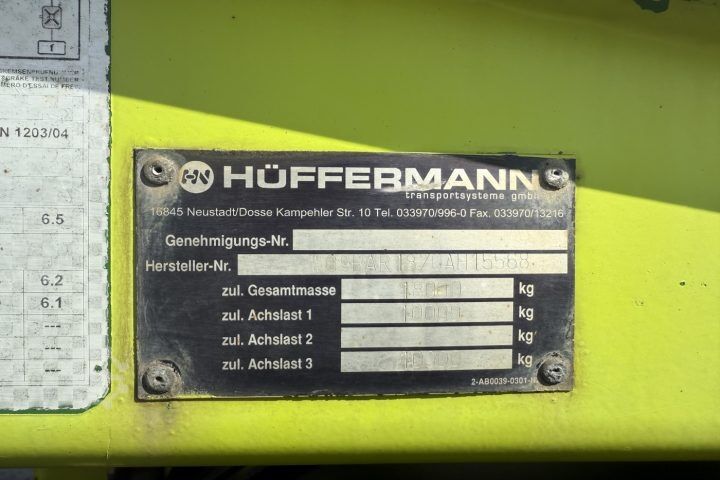 Swap chassis trailer  HAR 18.70 LS Muldenanhänger