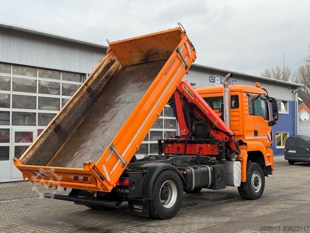Kipper LKW MAN TGS 18.360 4x4 Kipper Kran PALFINGER Winterd.