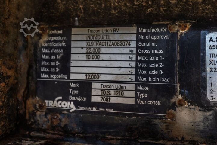 Box body TRACON UDEN CITYTRAILER + DHOLLANDIA