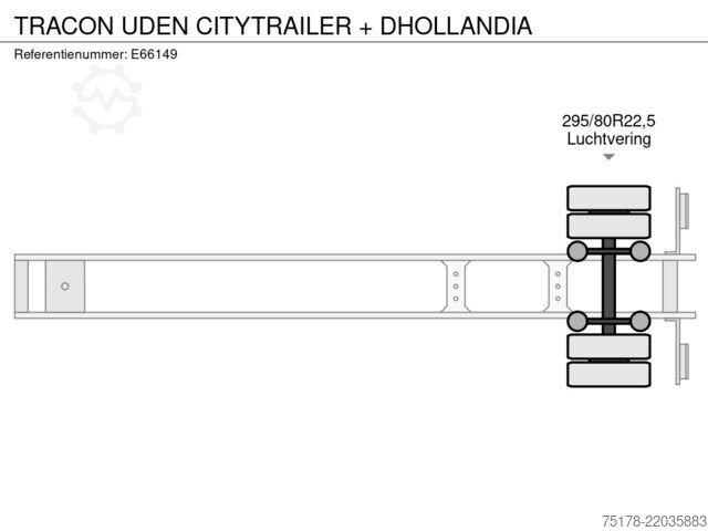 Box body TRACON UDEN CITYTRAILER + DHOLLANDIA