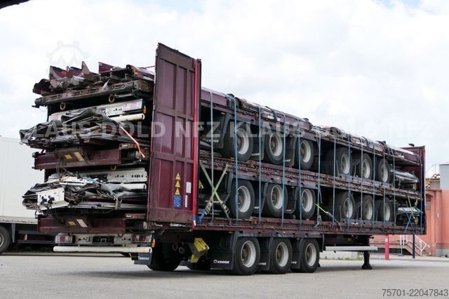 Open semitrailer with tarp KRONE SD Pritsche Plane XL MegaLiner Bordwände 5x