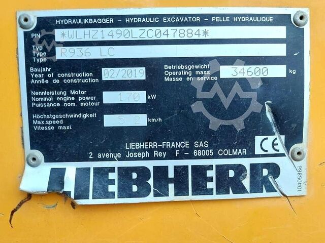 Crawler excavator Liebherr R 936 LC