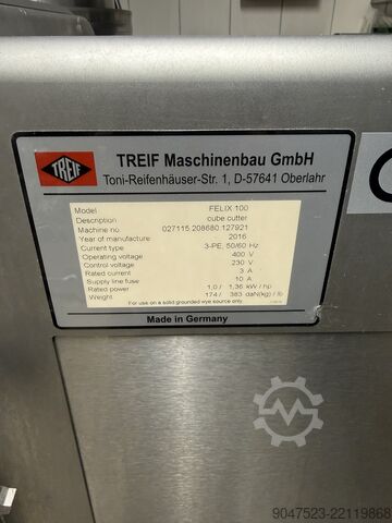 Meat processing machine Treif Felix 100 CE Würfelschneider