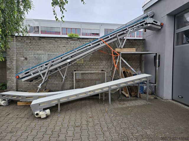 Various conveyor belts Edelstahl Förderband - Zuführband VA-380x5400