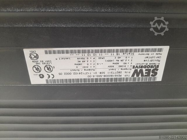 MOVITRAC Inverter 0.75KVA/1HP SEW-EURODRIVE SEW-EURODRIVE MC07B0008-5A3-4-00
