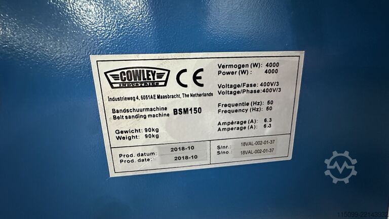 Bandschleifmaschine Cowley industries BSM150