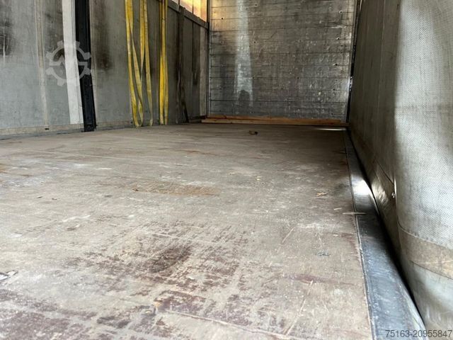 Flatbed truck with tarp SCANIA G 410 6x2 Pritsche Heckkran Palfinger PK 27002