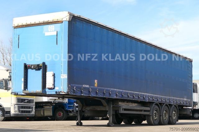 Open semitrailer with tarp KÖGEL S 24 Pritsche Plane Edscha SAF-Achsen