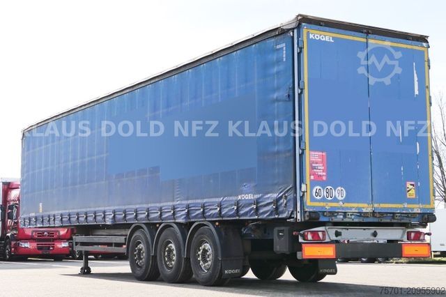 Open semitrailer with tarp KÖGEL S 24 Pritsche Plane Edscha SAF-Achsen