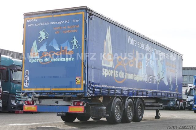 Open semitrailer with tarp KÖGEL S 24 Pritsche Plane Edscha SAF-Achsen