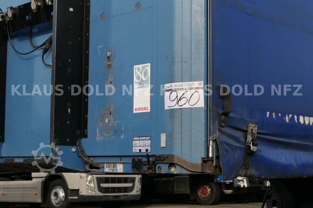 Open semitrailer with tarp KÖGEL S 24 Pritsche Plane Edscha SAF-Achsen