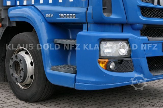 Flatbed truck with tarp IVECO 120E25 Eurocargo Pritsche Plane Bordwände LBW E5