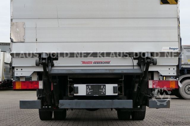 Flatbed truck with tarp IVECO 120E25 Eurocargo Pritsche Plane Bordwände LBW E5