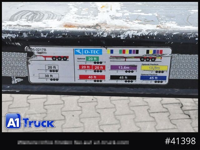 Swap body semitrailer D-TEC VCC-01, Multi, 2 x Liftachse, TÜV 06/2026, Mittelausschub