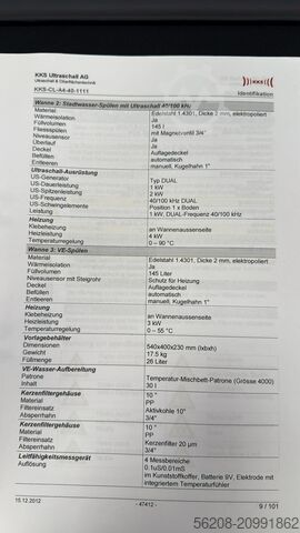 4-chamber ultrasonic cleaning system KKS CL4-40-1111