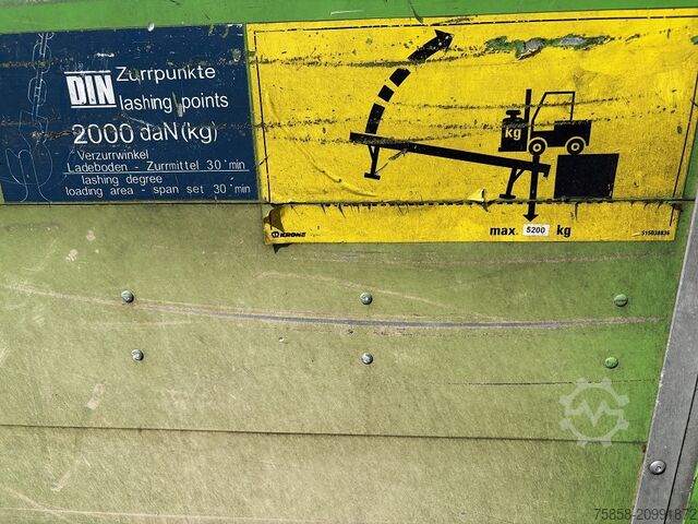 Swap body with flatbed Krone Baustoff 7,45 Multilockrahmen Türen