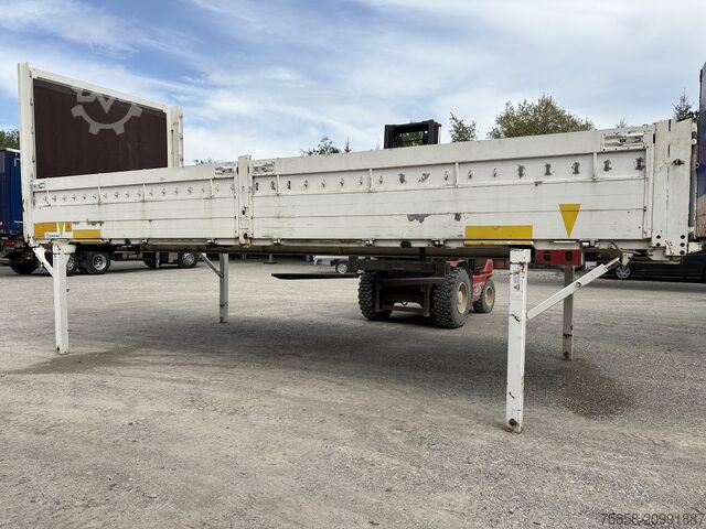 Swap body with flatbed Krone BDF 7,45m Baustoff Bordwand + Türen