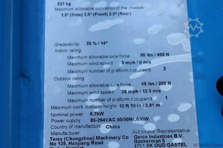 Scissor lift Genie GS1330M Valid inspection, *Guarantee! All-Electric