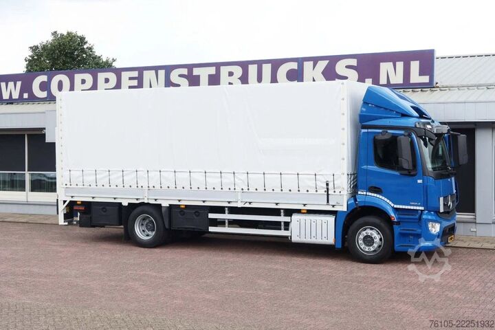 Box body Mercedes-Benz Antos 1924L Huif + Klep Dhollandia 2000 KG Euro 6