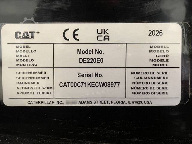 Generator set Caterpillar DE220E0 - 220 kVA Generator - DPX-18018