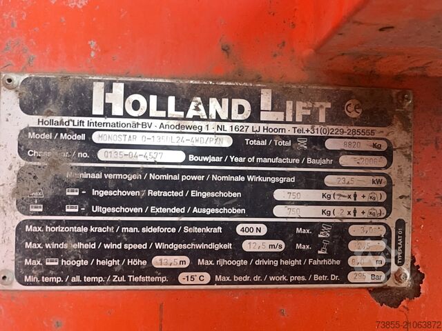 Scherenhubtisch Holland-Lift Q135-DL24 Monostar (13.5 m)