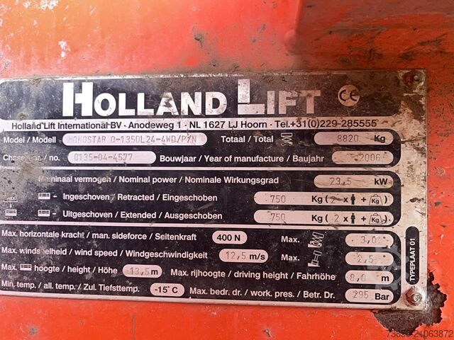 Scherenhubtisch Holland-Lift Q135-DL24 Monostar (13.5 m)