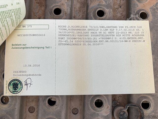 Kippauflieger Kempf 3-axle aluminium tipper semi-trailer