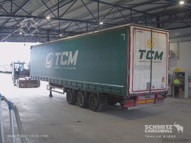Open semitrailer with tarp Leci Trailer Curtainsider Coil