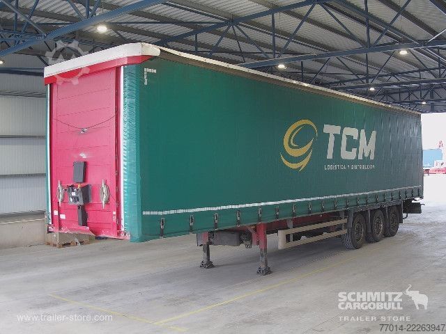 Open semitrailer with tarp Leci Trailer Curtainsider Coil