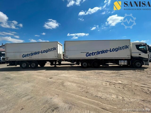 Beverage truck Iveco Stralis AS260S42/2x LBW/Schwenkwand/Zug