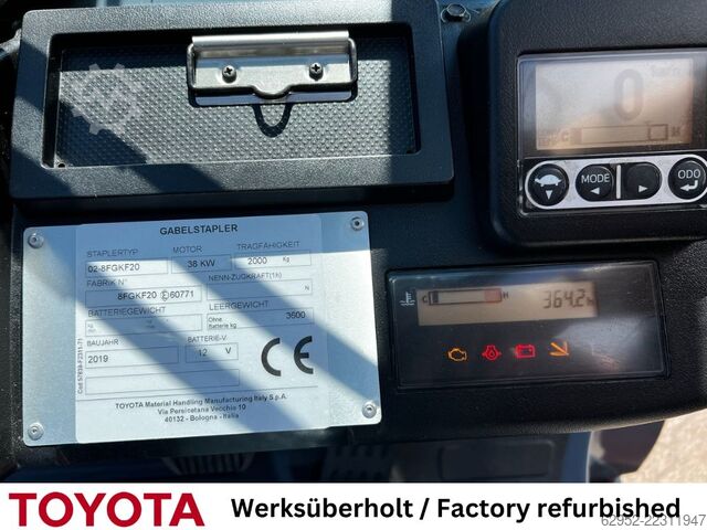 LPG Forklifts Toyota 02-8 FGKF 20, 360 h!