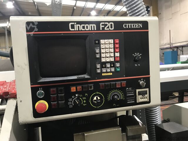Sliding head CNC lathe with bar feed Citizen Cincom F20