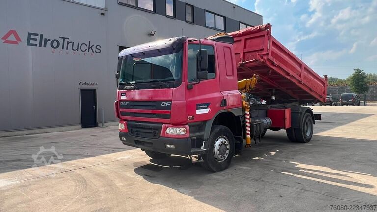 3-way tipper DAF CF 75.310 (4X4 / CRANE / GRUE / LAMES / STEEL S...