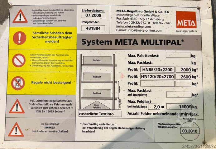 Schwerlastregal META MULTIPAL DUWIC