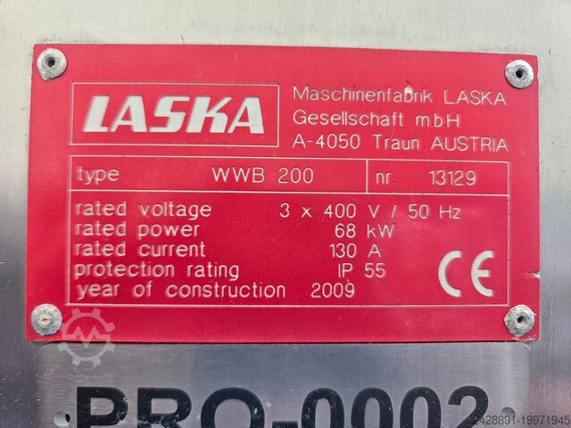 Gefrierfleischwolf mit Beladung LASKA WWB 200, BA 24