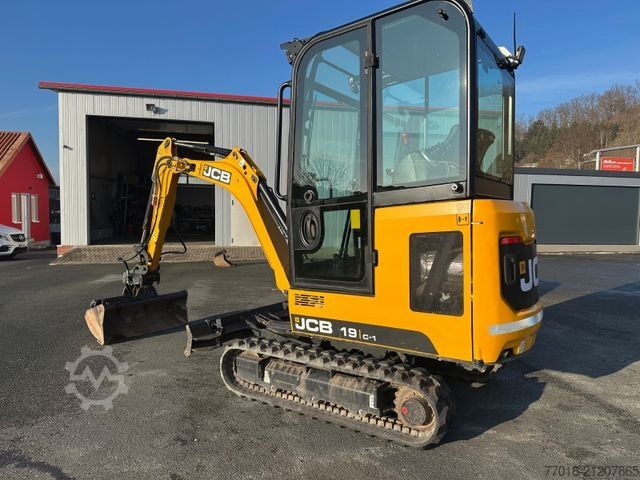 Minibagger JCB JCB H 19C-1, verstell Fahrwerk, 3 Löffel