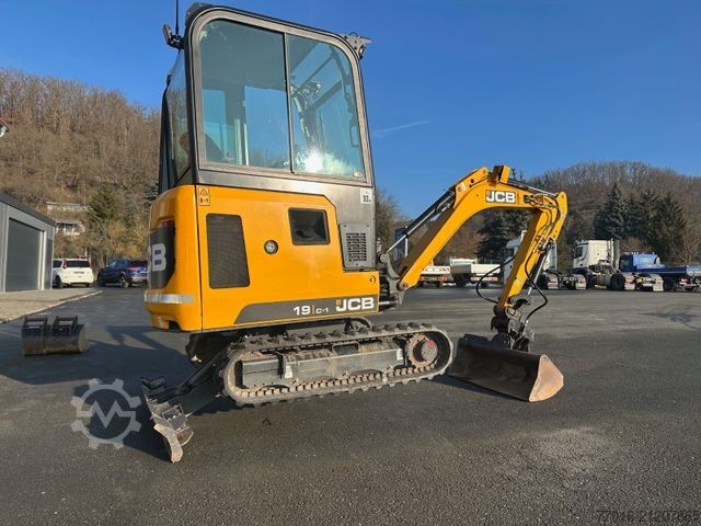 Minibagger JCB JCB H 19C-1, verstell Fahrwerk, 3 Löffel