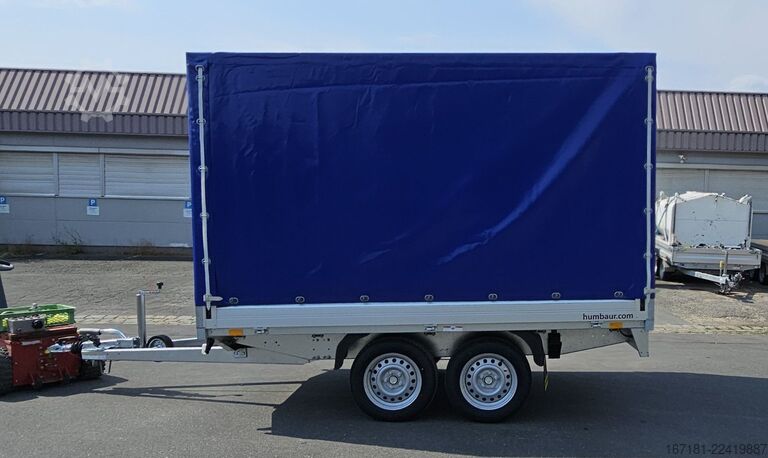 Open trailer with tarp HUMBAUR HT 25 31 18mit Plane 1800mm und Gitteraufsatz
