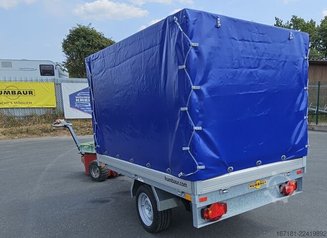 Open trailer with tarp HUMBAUR HU 152314 mit Plane und Spriegel 1300mm
