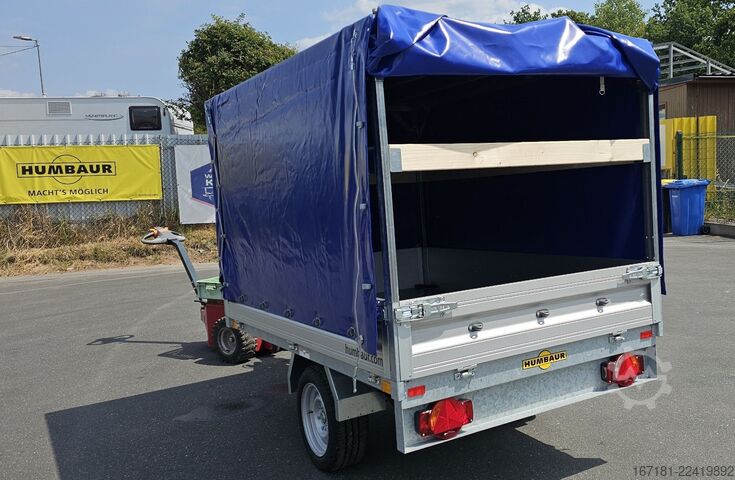 Open trailer with tarp HUMBAUR HU 152314 mit Plane und Spriegel 1300mm