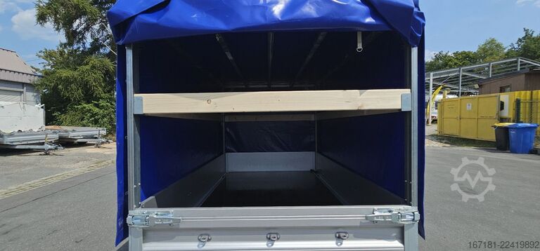 Open trailer with tarp HUMBAUR HU 152314 mit Plane und Spriegel 1300mm
