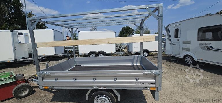 Open trailer with tarp HUMBAUR HU 152314 mit Plane und Spriegel 1300mm
