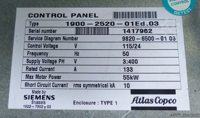 Screw compressor GA55FF Atlas Copco GA55FF