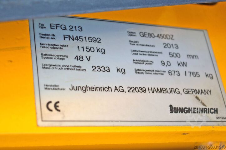3-Rad-Gabelstapler Jungheinrich EFG 213